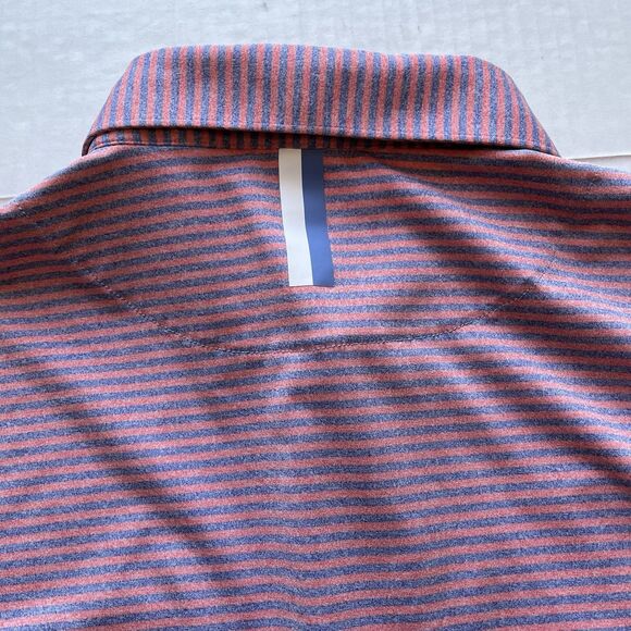 Rhoback Mens Polo Shirt XL Striped Performance Stretch Lightweight Golf Polo - Picture 5 of 11